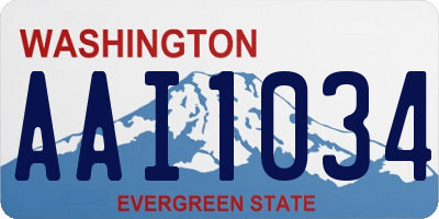 WA license plate AAI1034