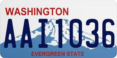 WA license plate AAI1036
