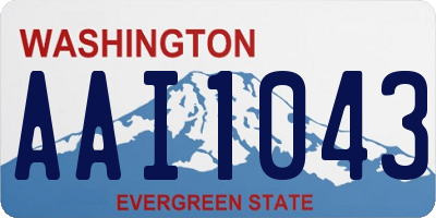 WA license plate AAI1043