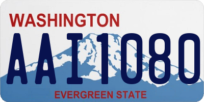 WA license plate AAI1080