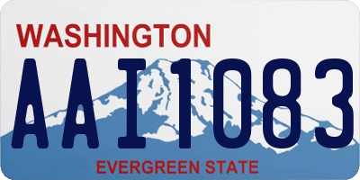WA license plate AAI1083