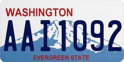 WA license plate AAI1092