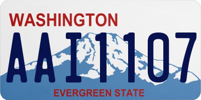 WA license plate AAI1107