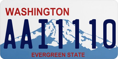 WA license plate AAI1110