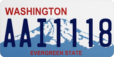 WA license plate AAI1118