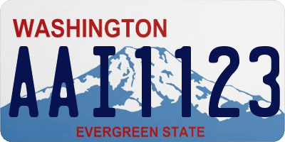 WA license plate AAI1123
