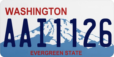 WA license plate AAI1126