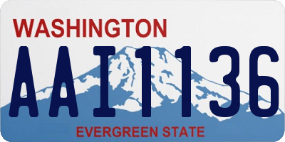 WA license plate AAI1136