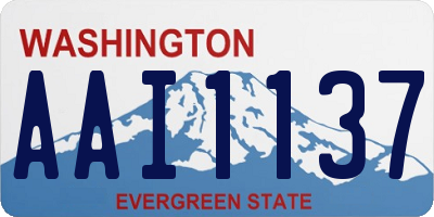 WA license plate AAI1137