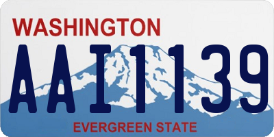 WA license plate AAI1139