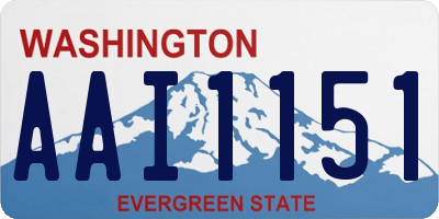 WA license plate AAI1151