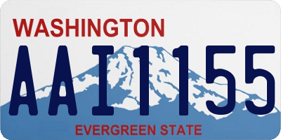 WA license plate AAI1155