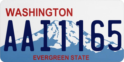 WA license plate AAI1165