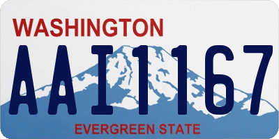WA license plate AAI1167