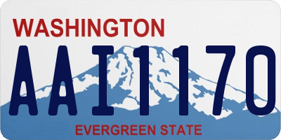 WA license plate AAI1170