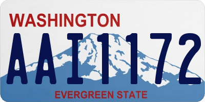 WA license plate AAI1172