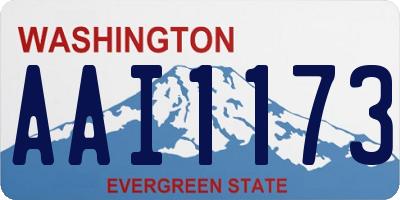 WA license plate AAI1173