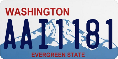 WA license plate AAI1181