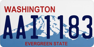 WA license plate AAI1183