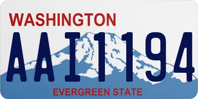 WA license plate AAI1194