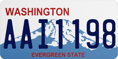 WA license plate AAI1198