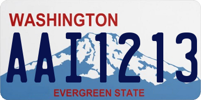 WA license plate AAI1213