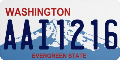 WA license plate AAI1216