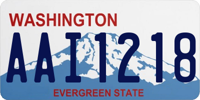 WA license plate AAI1218