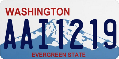 WA license plate AAI1219