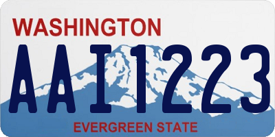 WA license plate AAI1223