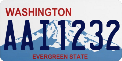 WA license plate AAI1232