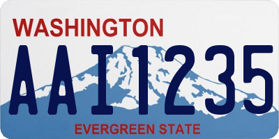 WA license plate AAI1235