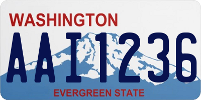 WA license plate AAI1236