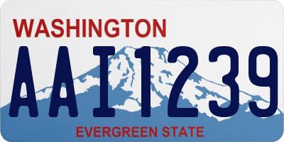 WA license plate AAI1239