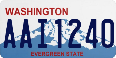 WA license plate AAI1240