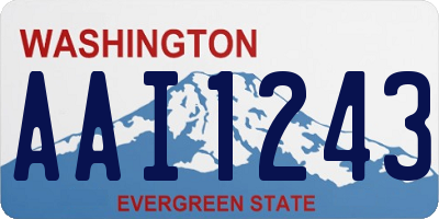 WA license plate AAI1243