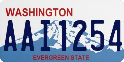 WA license plate AAI1254
