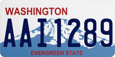 WA license plate AAI1289