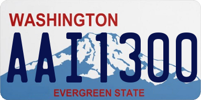 WA license plate AAI1300