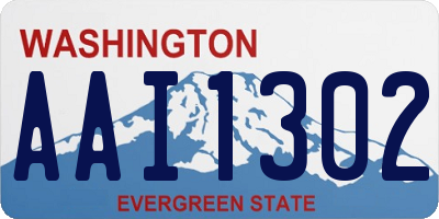 WA license plate AAI1302