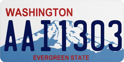 WA license plate AAI1303
