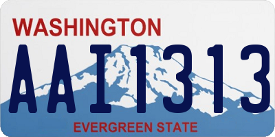 WA license plate AAI1313