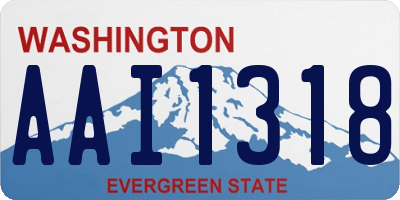WA license plate AAI1318