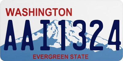 WA license plate AAI1324