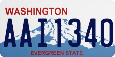 WA license plate AAI1340