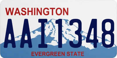 WA license plate AAI1348