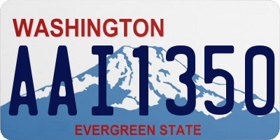 WA license plate AAI1350