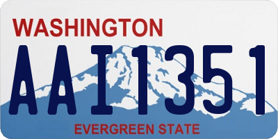WA license plate AAI1351