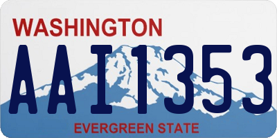 WA license plate AAI1353