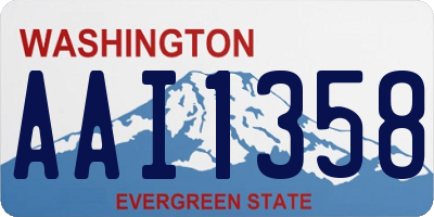 WA license plate AAI1358